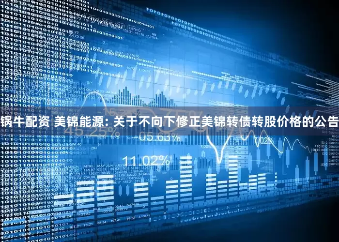 锅牛配资 美锦能源: 关于不向下修正美锦转债转股价格的公告