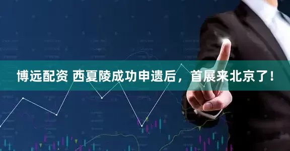 博远配资 西夏陵成功申遗后，首展来北京了！